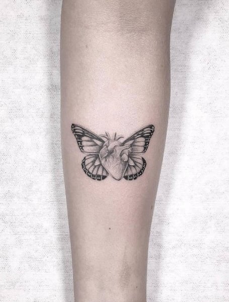 Share 72+ butterfly with heart wings tattoo latest - in.cdgdbentre