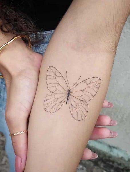 Butterfly Outline Tattoo (1)