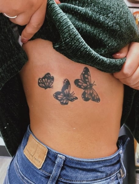 Butterfly Rib Tattoo 