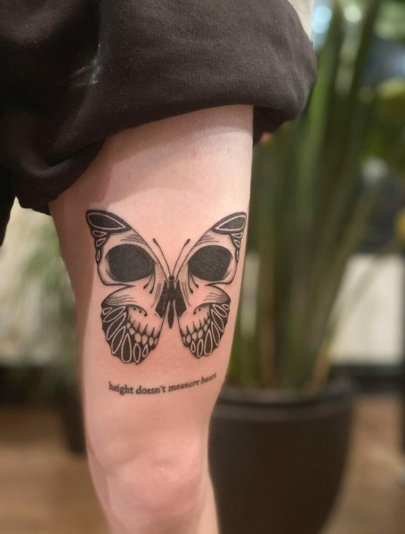 Butterfly Skull Tattoo