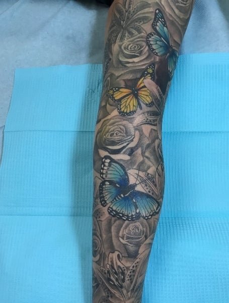 Butterfly Sleeve Tattoo (5)