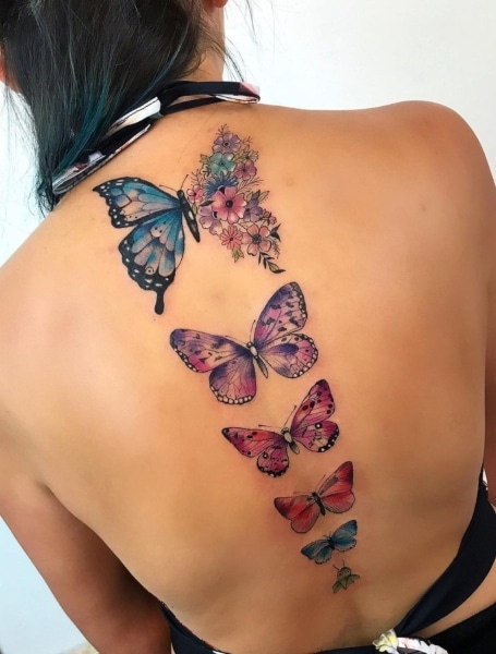 Butterfly Spine Tattoo (2)