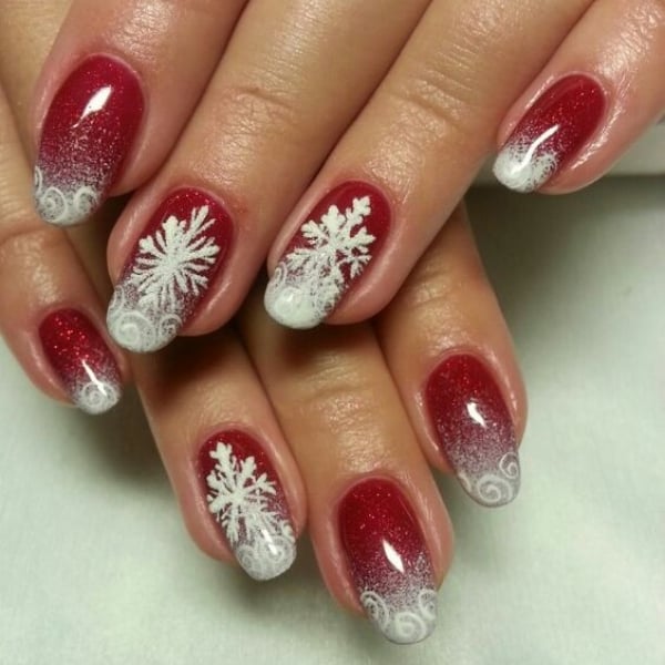 Christmas Ombre Nails