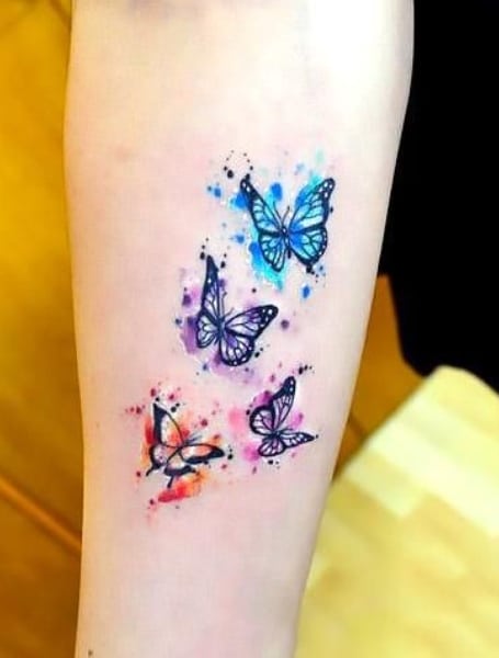 Colorful Butterfly Tattoo (1)