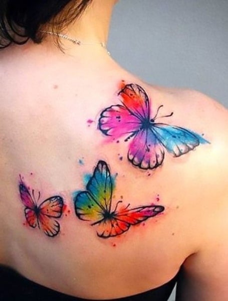 Colorful Butterfly Tattoo