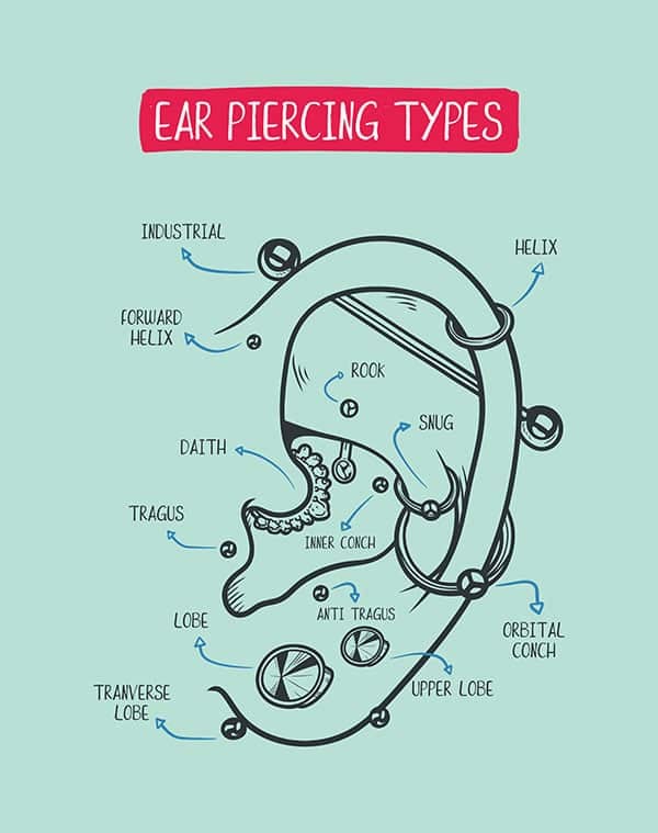 55+ Types Of Earrings, Earrigns Backs And Ear Piercings