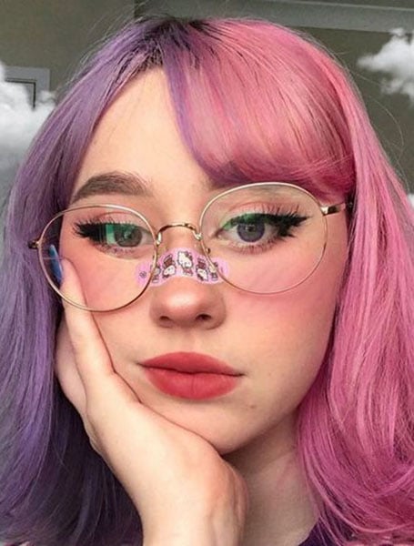 Egirl Makeup With Glasses