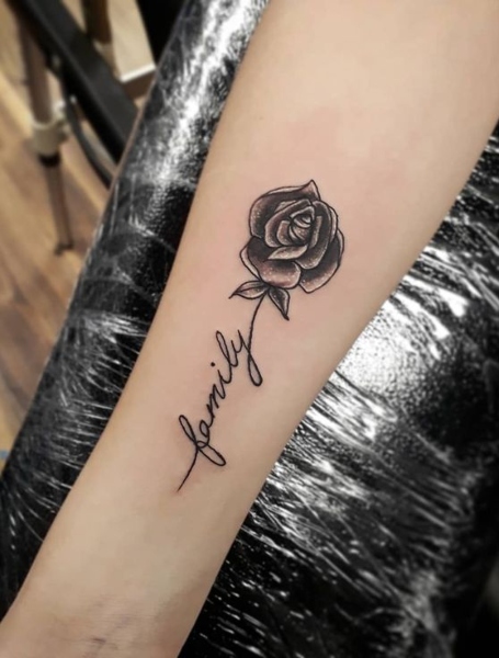 Family Rose Tattoo