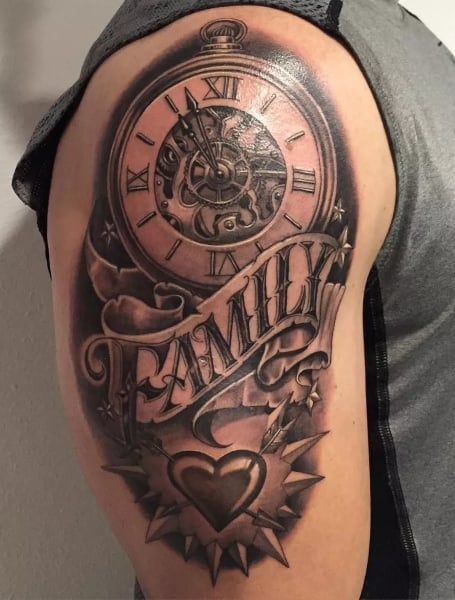 Family Shoulder Tattoo