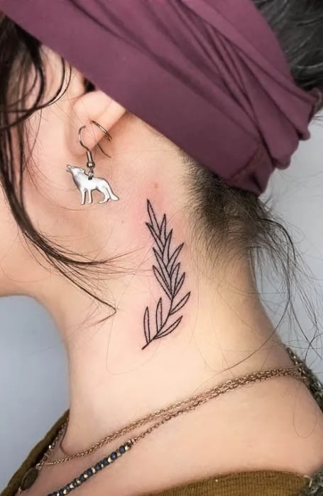 Flower Neck Tattoo