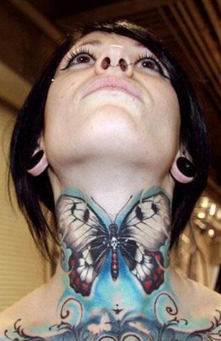 25 Cool Butterfly Neck Tattoo Ideas for Men  Women in 2023