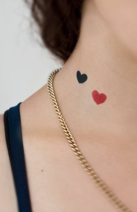 Heart Neck Tattoo (1)