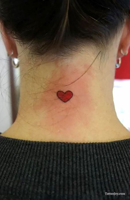 Heart Neck Tattoo