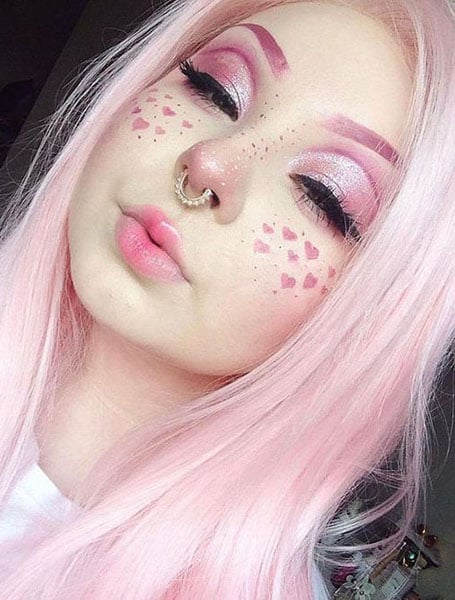 Light Pink Egirl Makeup