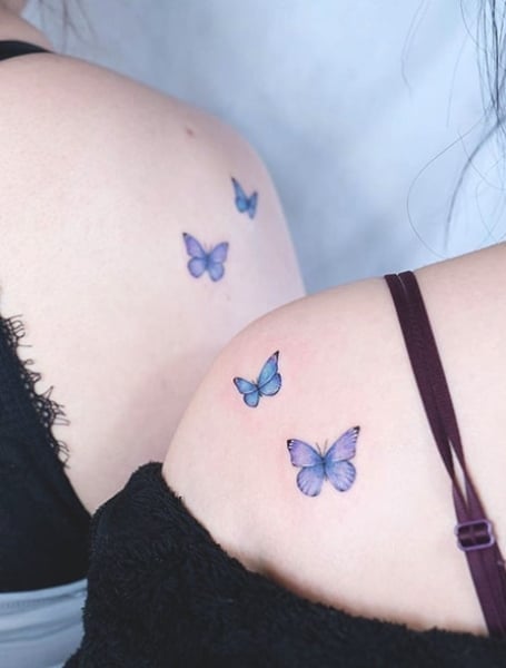 Matching Butterfly Tattoos (1)