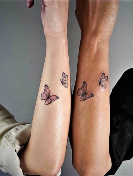 Matching Butterfly Tattoos