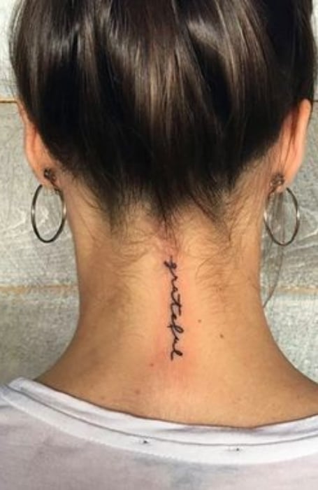 Meaningful Small Neck Tattoos