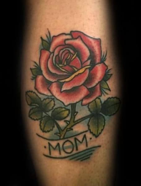 Mom Rose Tattoo