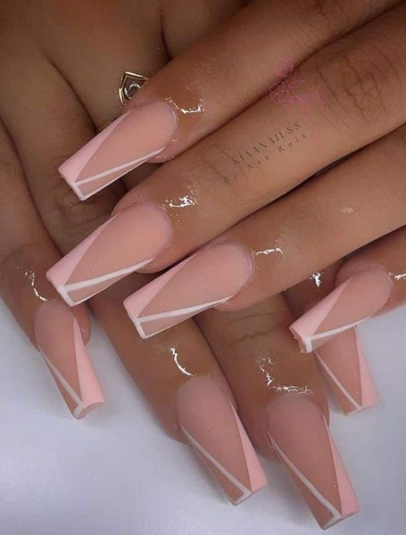 Nude Coffin Nails