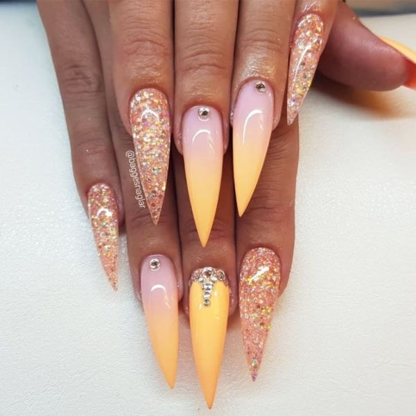 Ombre Stiletto Nails