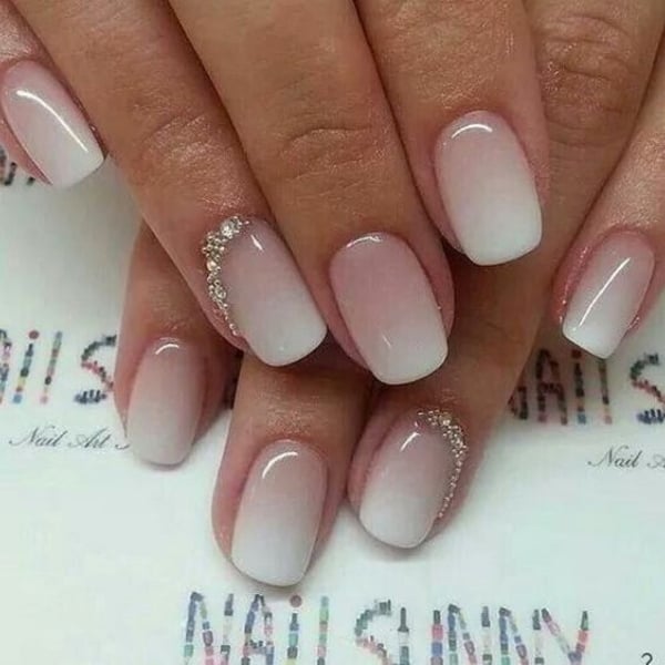 Ombre Wedding Nails