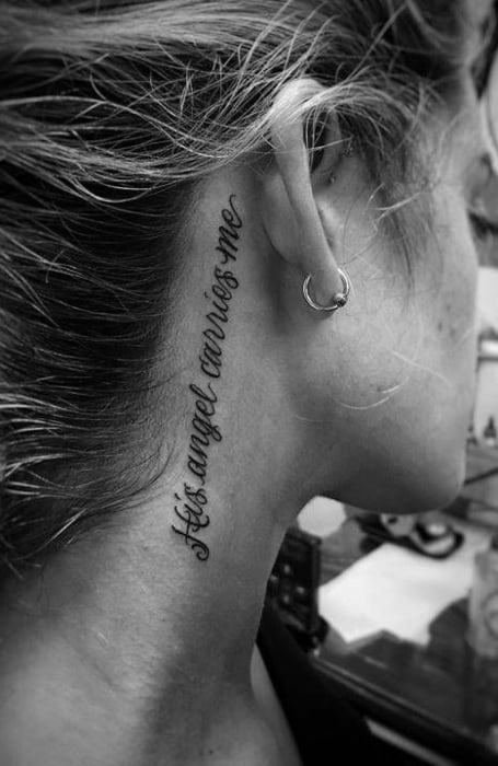 Quote Neck Tattoo