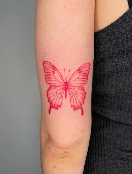 Red Butterfly Tattoo (1)