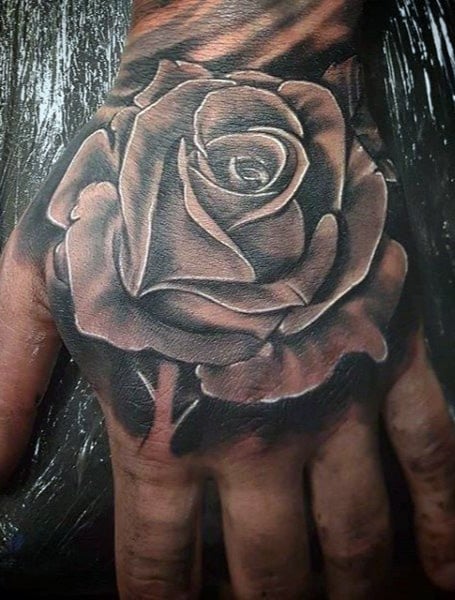 Rose Hand Tattoo (1)