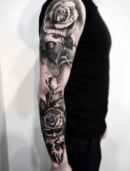 Tattoo uploaded by Jacob J Ink  14 Sleeve with Rose Hand Cross and  other elements  Tattoodo