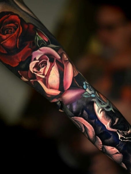 Rose Sleeve Tattoo1