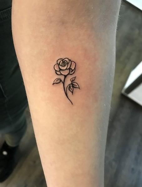 Man gets rose tattooed on arm  but many people cant help noticing it  looks rude  Mirror Online