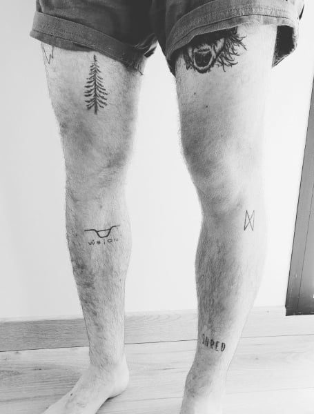 Small Thigh Tattoos 