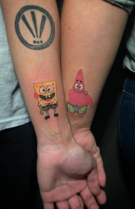 My brother and I got matching tattoos a few months ago   rBikiniBottomTwitter