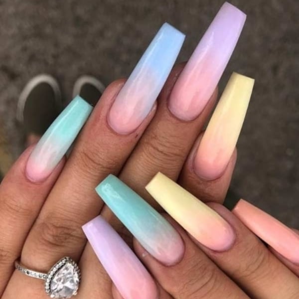 Spring Ombre Nails