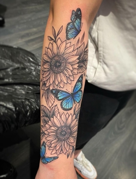 Aggregate 90 meaningful sunflower and butterfly tattoo super hot   thtantai2