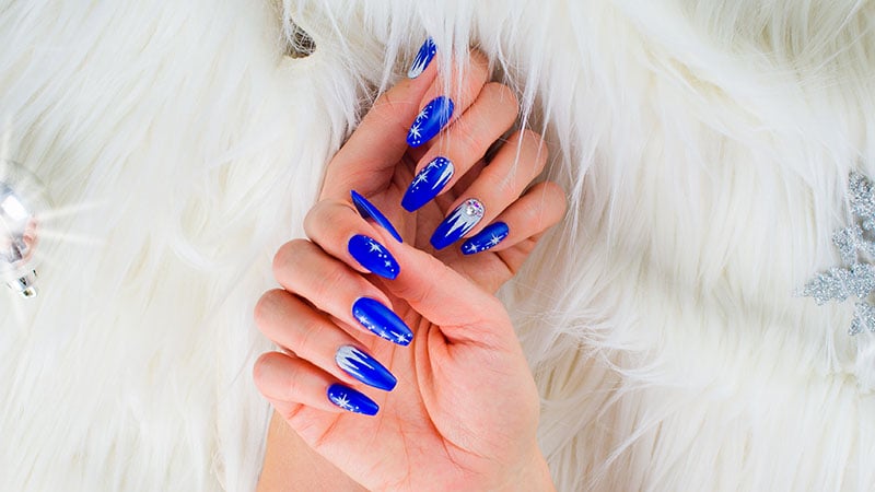 Blue and Black Nails - wide 4