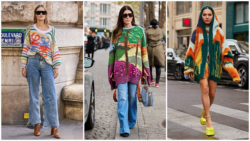 Bright Multi Colour Knits