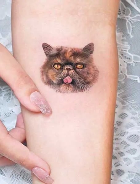 Cat Face Tattoo