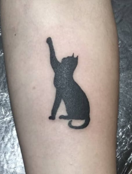 Cat Silhouette Tattoo