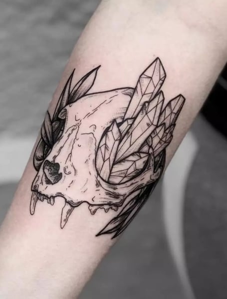 Cat Skull Tattoo