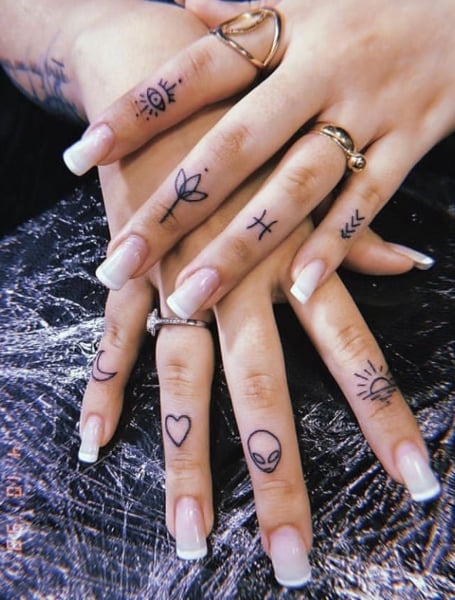 Cute Finger Tattoos