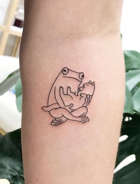 Update more than 66 cute frog tattoos best  thtantai2