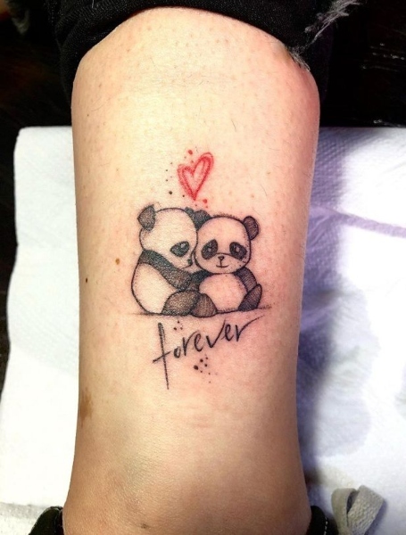 Mehz Tattoo Studio  on Instagram Cute Panda Tattoo Done by Our Artist  Sumit at Mehz Tattoo Studio Mumbai pandatattoo minimaltattoos  smalltattoos calftattoos