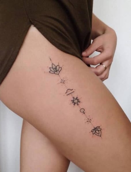 Cute Thigh Tattoos