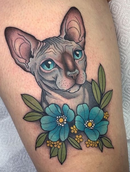 Hairless Cat Tattoo