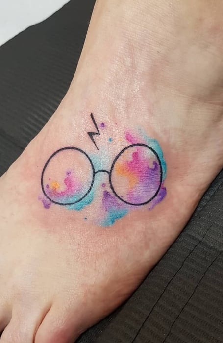 Tattoos by Dawn Grace  Absolutely teeny Harry Potter tattoo on Teeny  wrist Bring me your tiny tattoos Thanks for looking tattoo tattoos  harrypotter book read chicago chicagotattooartist nerd glasses  inkedgirls tinytattoo 