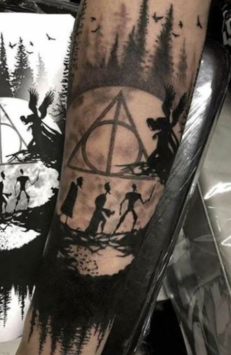 Harry Potter Half Sleeve Tattoo (2)