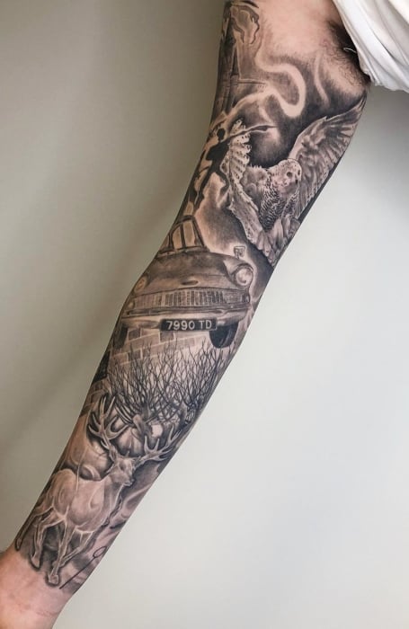 Harry Potter Sleeve Tattoo