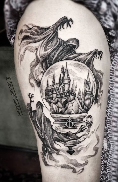 Harry Potter Thigh Tattoos