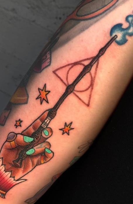 Harry Potter Wand Tattoo (1)